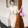 Women Business Suits With 2 Piece Set Blazer Coat and Dress Formal OL Styles Professional Ladies Office Work Wear Blazers 240108