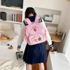 School Bags Kawaii Travel Daypack Cute Strawberry Embroidery Student Mochila Dots Multi-Pocket Nylon Fashion College For Teenager Girl