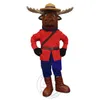 Halloween Safety Moose mascot Costume for Party Cartoon Character Mascot Sale free shipping support customization
