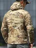 Vestes de chasse tactiques en coton pour hommes, vêtements d'extérieur hydrofuges, uniforme d'entraînement, veste d'hiver, Camouflage polaire froid