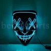 Halloween Horror Mask Cosplay Led Mask Light up EL Wire Scary Glow In Dark Masque Festival ZZ