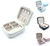 Women Travel Jewelry Storage Box Case PU Leather Zipper Boxes Organizer for Earrings Rings Jewelry T2003014939006