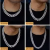 Schmuck hochwertige Moissanit-Halskette Schmuck Diamant-Gold-Halskette für Männer 15 mm Breite Moissanit-Armband Männer Iced Out VVS Moissanit-Kubaner-Gliederkette
