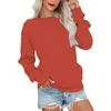 Sweats à capuche pour femmes Fit Apparel Femmes Casual Col Rond Sweat À Manches Longues Top Mignon Pull Lâche Dames Sweats À Capuche Fermeture Éclair Sur Le Devant