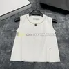 Effen kleur gebreide top dames vest met ronde hals lente zomer sport tee outdoor yoga tanks gebreide tees