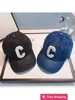 Designer Ball Caps Denim-Baseballmütze in hoher Version mit C-Buchstaben, koreanische Version, das Gesicht zeigt die kleine LISA Basha, die gleiche vielseitige Entenschnabelmütze HS4A