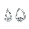 Dangle Earrings Kugg Moissanite Twisted Hoop 6.5mm 1.0ct D 여성을위한 색상 2024 Trend Silver 925 Real Fine Jewelry 독특한 생일 선물