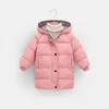 212Y enfants vers le bas longs vêtements d'extérieur vêtements d'hiver adolescents garçons filles coton rembourré Parka manteaux grands enfants épaissir vestes en coton chaud 240108