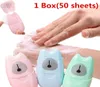 500st Portable Soap Sheets For Washing Hand Bath toalettetri Blomma Socken Tvätt Schampo Rakning Camping Vandring Resande ZGC30414615622