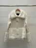 Jaquetas femininas outono e inverno moda temperamento branco curto casaco de lã top1231