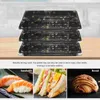 Disposable Sushi Serving Tray Take Out Food Boxes Rectangle Sand Salad Dessert Bowl Meal Prep Containers 240108