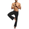 Roupa interior térmica masculina yoga correndo calças primavera verão gelo seda sweatpants ginásio de fitness casual sólido cordão esporte