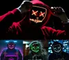 Маски ужасов на Хэллоуин, светодиодная светящаяся тушь для косплея, костюм DJ Party, светящиеся маски, светящиеся в темноте, 10 цветов6672418