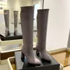 Los diseñadores famosos recomiendan encarecidamente las clásicas botas altas con tacón en punta para la moda femenina de otoño e invierno talla 35-42 41 42 Sin devoluciones