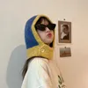 Berets inverno à prova de vento quente malha bonés estilo coreano balaclava chapéus feminino cachecol chapéu pescoço conjunto feminino moda cor combinando crânios