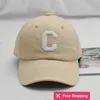 Designer Ball Caps Hoge kwaliteit Yang Mis dezelfde stijl C Lin familie baseball cap vrouwelijke zomer grote C letter Koreaanse versie veelzijdige zonnebrandcrème zonnescherm eend tong hoed ZH