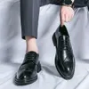 Dress Men Business Formal Oxfords Footwear Black Prom Modna Moda Wedding Leather Office Oxford Buty