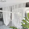 Koreańskie białe kwiatowe koronkowe zasłony tiulowe do salonu Sypialnia Sheer Voile Curtain Kitchen Blind Wedding Coffee Decor 240109