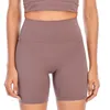 lu-066 High waisted and buttocks lifted strict selection of 5-point yoga pants nude yoga clothing peach pants fitness and sports shorts lulumon