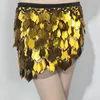 Skirts Sequin Belly Skirt Sparkly Dance Mini Tassel Hip Scarf Rave Party Costume Belt Performance Outfit For Women Girls Shine