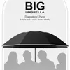 Super grand parapluie pliant automatique de 125CM pour hommes, imperméable, coupe-vent, forte sécurité, réfléchissant, renforcé, grands parapluies de Golf 240109