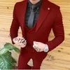 Fashion Men Suits Slim Fit Lapel 3 Pieces Male Groom Wear Wedding Tuxedos BlazerVestPants Costume Homme 240108