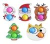 Push Bubble Toys Bomboniera Natale Albero di Babbo Natale Pupazzo di neve Design per bolle Portachiavi Gioco da tavolo sensoriale Puzzle giocattolo per bambini4096853