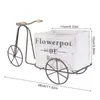 Plantenbakken Potten Mode Ijzeren wiel Bloempot Antieke Houten Plantenbak Bloempot Beweegbare Tuinieren Fiets Bloempot Voor Huis Tuin Tuindecoratie YQ240109