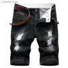 Jeans voor heren Zomer Nieuwe katoenen korte jeans voor heren Mode Casual Slim Fit Hoge kwaliteit Blauwe denim shorts Mannelijke merkkleding Grote maat 28-42 T240109