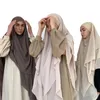 Abbigliamento etnico Moda Musulmana Volant a tre strati Sciarpa Khimar Hijab Donna Abaya Dubai Turbante turco Avvolgere Malesia Scialli marocchini
