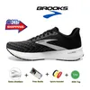 Top Brooks Brook Cascadia 16 운동화 런칭 9 Hyperion Tempo 트리플 블랙 흰색 회색 노란색 오렌지 패션 트레이너 야외 남성 스포츠 스니커 36-45