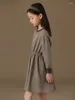 Mädchen Kleider Mode Einfarbig Kinder Für Mädchen CottonLong Sleeve Baby Kleid Frühling Herbst Kinder Kleidung 3-16 Jahre