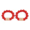 Halskette Ohrringe Set Puple/Rote Perle Schmuck Nigeria Ohrring Armband African Dubai Gold Farbe Perlen Für Frauen Hochzeit HJ98