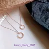 Pendant Necklace Car Tires's Collar Designer Jewelry Classic Curved Hook and Nail något inlagd med Diamond Pendant CollarBone med Original Box