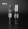 Chiodo con punta in vetro per tubo in silicone per collettore di nettare 10mm 14mm 18mm Giunto maschio per tubo da fumo E-Nail