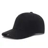 Bollkapslar män kvinnor vanlig krökt sol visir baseball cap hatt fast färg mode justerbar