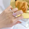 Cluster Rings Spring Qiaoer 925 Sterling Silver Water Drop Cut 10 17mm Pink High Carbon Diamond Gemstone Wedding Fine Jewelry Ring for Women