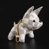 2021 Designer Cartoon Animal Small Dog Nyckelkedja Tillbehör Nyckelring PU LÄDER LEATHER Mönster bil Keychain smycken gåvor ingen låda