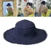 Bérets Western Cowboy Chapeau Seau Respirant Portable Pêche À La Main Large Bord Crocheté Pour Femmes Hommes Tout-match