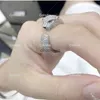 Cluster Rings Classic S925 Sterling Silver Full Diamond Wide Leopard Print Ring For Women's Party Fashion Luxury Brand High Quality Smycken YQ240109
