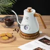 Electric Kettles 1.0L Retro Electric Kettle Gooseneck Slender Mouth Teapot Hand Brew Coffee Pot Smart Kettle Fast Heat with Thermometer 110V/220V YQ240109