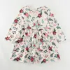 Girlymax – robe de noël pour petites filles, imprimé Floral, avec poches, longueur aux genoux, vêtements pour enfants