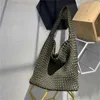 Sac Jodie BottegaaVenetas Heyi 2024, Design de Niche, fait à la main en Nylon tissé diagonale croix française, sac à main de grande capacité pour femmes