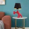 Tafellampen Nordic Art Deco Hars Orang-oetan Doek Schaduw Led Lamp Woonkamer Slaapkamer Bureau Staande Verlichting Zolder Dieren Armaturen