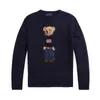 2023ss suéter de alta qualidade bandeira dos Estados Unidos polos masculinos camisa de manga comprida padrão de urso cor sólida casual tricô pulôver s-xl