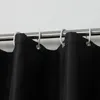 Rideaux de douche noirs modernes tissu imperméable rideaux de bain de couleur unie pour salle de bain baignoire grande couverture de bain Large 12 crochets 240108