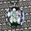 Colliers de pendentif 41x52mm Mirage Tortoise OVAL TORNE NATURELLE ABALONE PERLES DE PERL PENDRAN