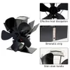 Mini Stove Fan Heat Powered Fireplace Log Wood Ecofan Quiet 5 Blade Home Winter Warm Distribution 240108