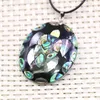 Colliers de pendentif 41x52mm Mirage Tortoise OVAL TORNE NATURELLE ABALONE PERLES DE PERL PENDRAN