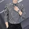 Men's Casual Shirts Business Long Sleeved Shirt Non Wrinkle Elastic Inch Light Tops For Men Clothing Camisas Y Blusa